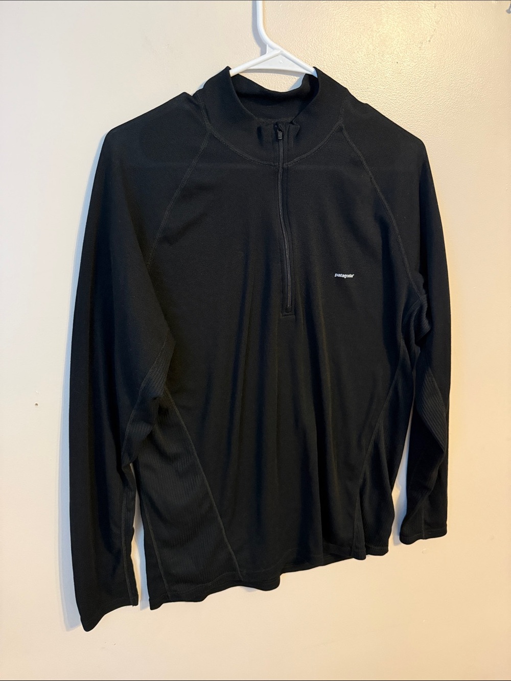 Patagonia Mens Capilene Performance Base Layer Large Quarter Zip Long Sleeve